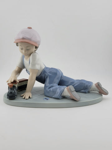 Rare Vintage Lladro #7619 All Aboard Porcelain Figurine 1992 Collectors Society.