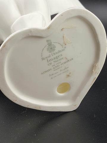 Vintage Royal Doulton white glazed porcelain Always & Forever 5&1/2 inch statue
