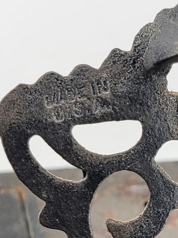 Antique Collectible Crescent Miniature Toy Cast Iron Stove Salesman Sample.