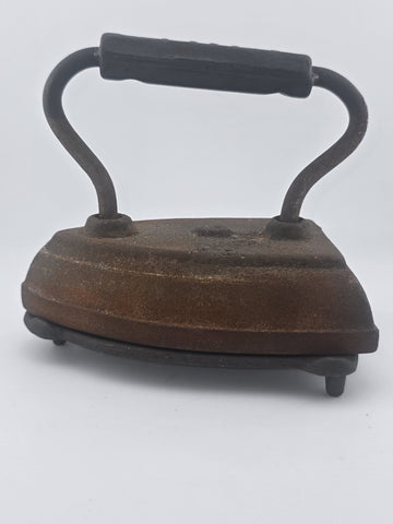 Antique Sad Cast Iron Door Stop St Louis Handle