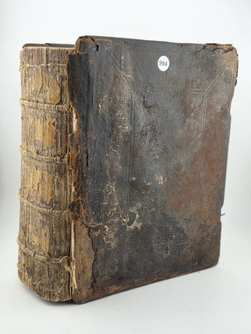 RARE Complete 1748 German Luther Bible – 4" Folio – Erhard, Tübingen. Solid Cond