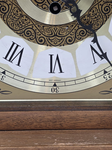 Vtg Franz Hermle 340-020 Mantel Clock W Germany 8-Day Westminster Chime Working.