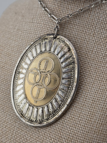 1975 Towle Five Gold Rings Sterling Silver Christmas Ornament Mistletoe Pendant