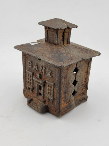 Antique ca. 1870 J.E. Stevens  Cast Iron Cupola  still bank , Good Condition