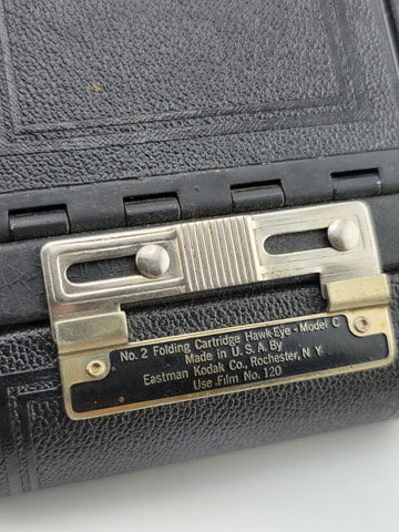 Antique Kodak No.2 Folding Cartridge Hawk-Eye Camera w/ Manual Vintage 120 Film