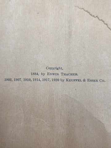 1920 Keuffel & Esser Thatcher's Calculating Instrument Model 4093 w/ Manual