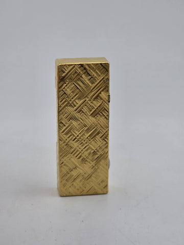 Rare Vintage Dunhill Rollagas Gold Tone Textured Switzerland Very Clean.