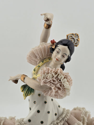 Antique Crown Alka Dresden CARMEN Lady Floral German Flamenco Dancer Gremany