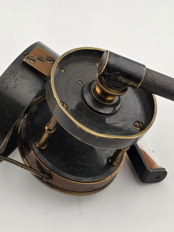 Antique No.1974 Brass Air Meter Anemometer w/ Sand Timer, Circa 1900 Mining Tool