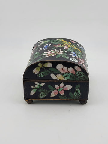 Rare Antique Chinese Cloisonne Enamel Inlaid Small Trinket, Jewelry Box.