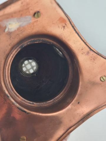 Vintage Copper & Brass Small Replica Deep Sea Scuba Diver Diving Helmet 8"x8".