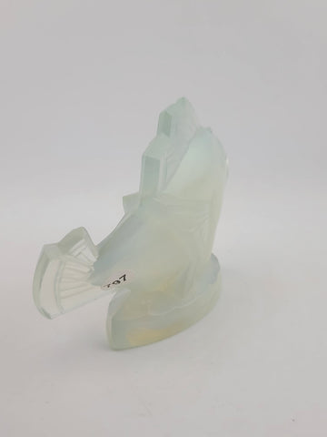 Vintage Sabino Opalescent Glass Fish Model Chabot 5023 Figurine 3.5" tall by 4.5