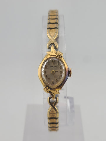 Rare Antique Benrus Ladies 10k Gold Filled Duchess Watch C1940. Working.
