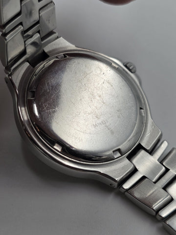 Vtg Movado 200M Diver Men's Swiss Quartz Black Dial Stainless Steel Watch. Works