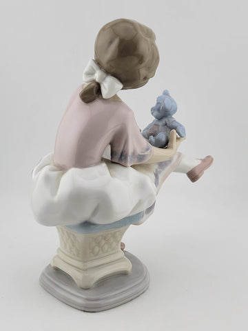 LLADRO PORCELAIN FIGURINE #7620 "BEST FRIEND" Girl with Teddy Bear VINTAGE SPAIN