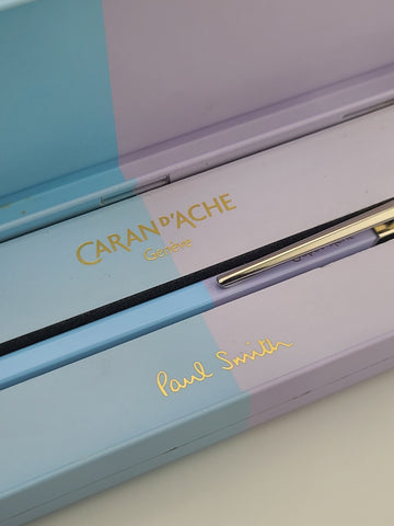 Caran d'Ache Paul Smith Discontinued 849 Ballpoint Pen Slate Baby Blue & Purple