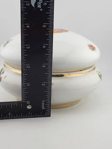 Vintage Erphila Germany Porcelain Jewelry Trinket Box Great Condition 1930s