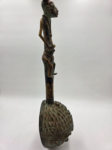 Rare Authentic Ashanti African Bronze Unity Cup Fertility Family Tribe Sculpture