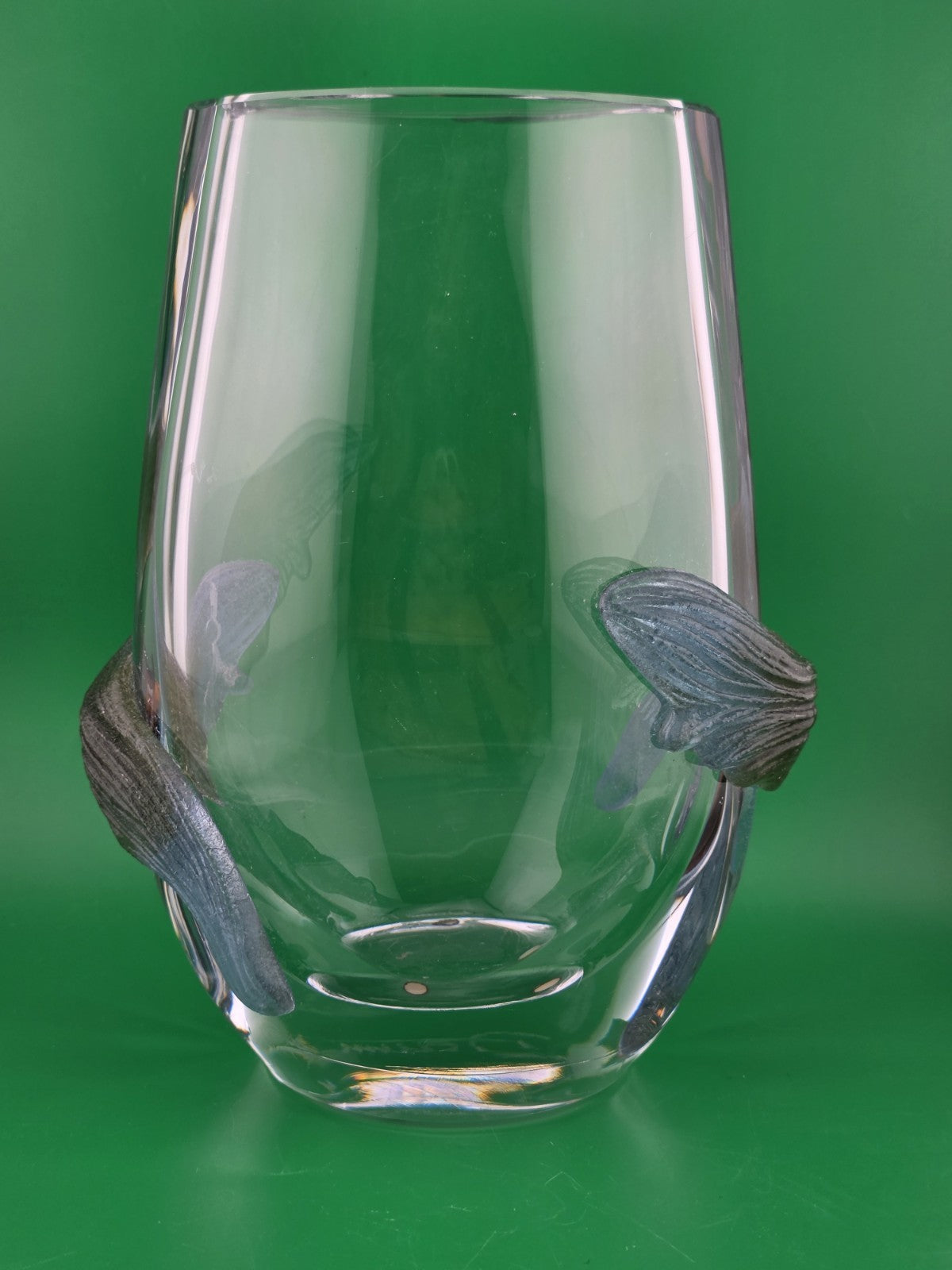 Gorgeous Vintage DAUM France Florilege 8 3/4" x 6 3/4" Heavy Crystal Vase 1980s