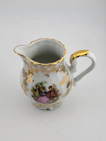 Antique Bavaria Germany Sevres Tea or Coffee Set. Guilded Hand Painted 24k Gold