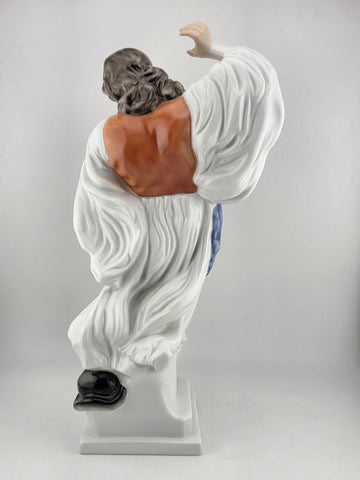 VINTAGE HEREND, FOLKLORE DANCING RASCAL MAN, HANDPAINTED PORCELAIN FIGURINE. VG.
