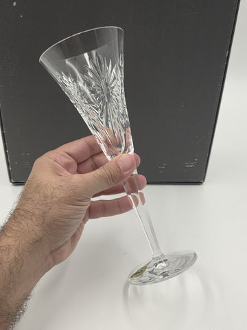Waterford Crystal Millennium Health Toasting Flutes Pair New in Box Ireland