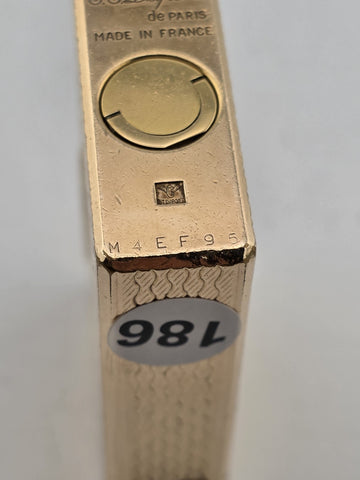 Vintage Collectible Authentic St Dupont France Gold Plated Ligne 1 Lighter.