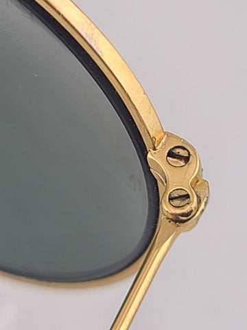 Rare 1980s 52/21mm VINTAGE B&L RAY BAN USA ROUND AVIATOR SUNGLASSES