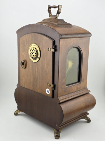 Vintage Warmink WUBA Mantel Shelf Dutch clock 8 day table Hermle striking. Works