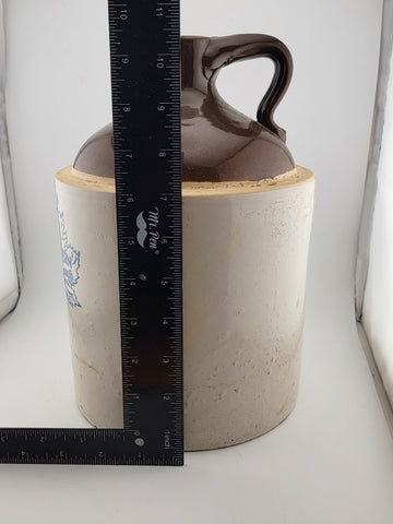Antique Western Stoneware Co. Monmouth Il One Gallon Brown Whiskey Jug 11" Tall