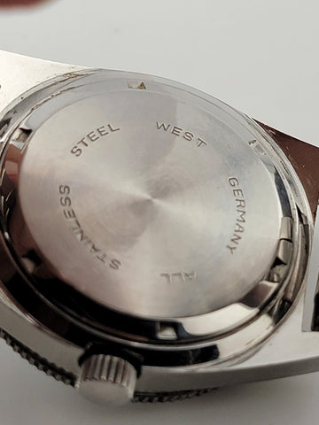 Rare Vintage Helbros/Elgin 9156 Stainless Steel Diver Manual Wind Men's Watch