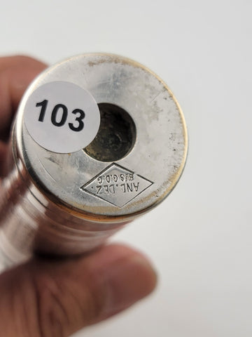 Rare One Of A Kind Antique Silver Metal & Enamel German Marine Oil Lamp.