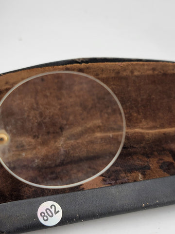 Early Pince Nez Pinch Nose Shell Frame Lens Spectacles w/Case No Frame
