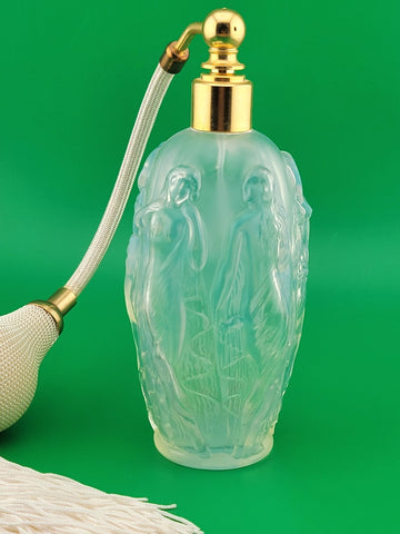 Vintahe Sabino Opalescent Gaite Nude Dancing Ladies Perfume Bottle W Atomizer