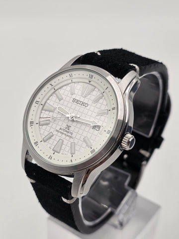 Seiko Prospex SNKP09K1 Automatic Diver 200M White Dial 7S26 Watch Box