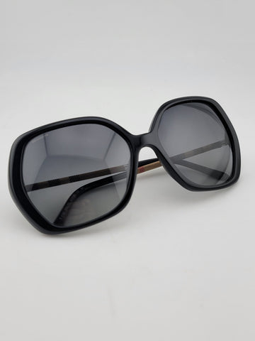 Vintage Burberry B 4122 3001/T3 Square Black Gray Sunglasses 60-16-135 W Box.