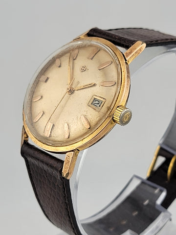 Vintage 1960's Zodiac Automatic Gold Plated Men's Wrist Watch. Runs great.