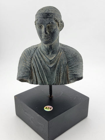 Vintage Miniature Charioteer from Delphi Sculpture Bust.