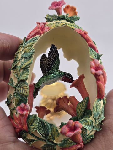 Franklin Mint House Of Faberge Humming Bird Egg Jewels in The Garden - W Box