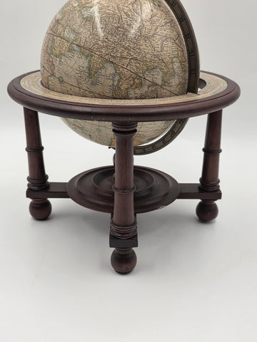 VTG Old World Zodiac Astrology Wooden Desktop 11” Globe w/ Stand -Made in Italy