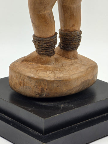 1940's Vintage Baule African Fertility Figure 15" Handcarved Wood Ivory Coast