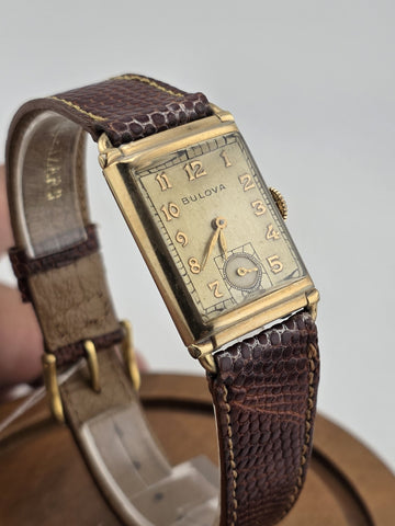 Private: Antique 1941 Bulova President 10k GF Wristwatch. Phil Collins Estate.
