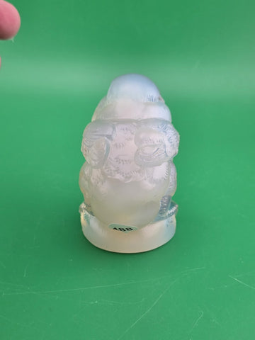Vintage Sabino Glass Medium Chicken Hen Figurine Opalescent Signed 3 1/2"