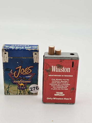 Lot Of 4 Vintage Cigarette Pack Lighters Camel Salem Winston Novelty. Untested.