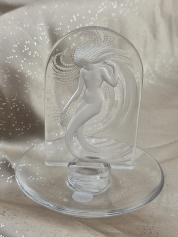Vintage Lalique France Crystal Mermaid Water Dancer Signed Collectable Glass
