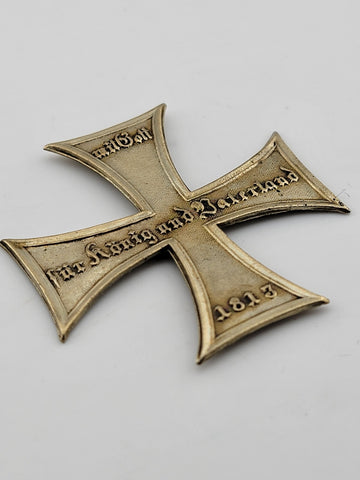 127941, Landwehrkreuz to Landwehr Chako, circa 1880, gilded metal cross