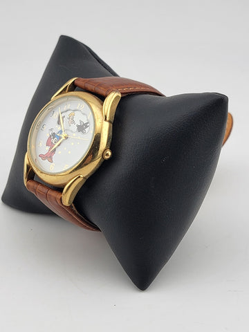 Disney Fantasia Watch Sorcerers Apprentice VTG Rare 1995 55th Anniversary. Works