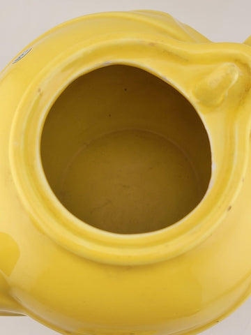 Antique  1930's Collectible HALL Canary Yellow  Art Deco Shape Teapot. VG Cond.