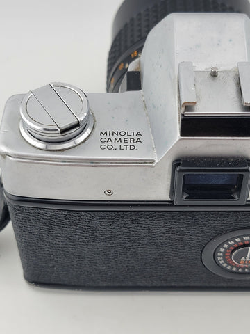 Minolta SRT 101 35mm SLR Film Camera W Venus 1:2.8 F 1 35mm Lens. Untested.