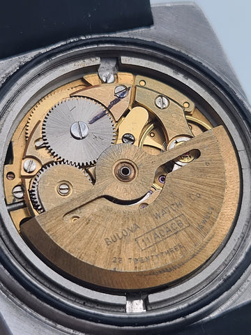 VINTAGE BULOVA 23 JEWELS AUTOMATIC PATINA GRAY DIAL 351503 SWISS MEN'S WORKING.